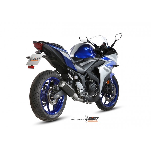 MIVV MK3 CARBON FULL EXHAUST SYSTEM FOR YAMAHA YZF-R3 2015-2020 PART # X.YA.0008.SM3C