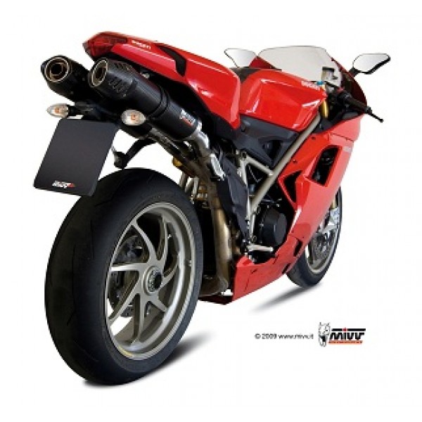 MIVV TITANIUM CARBON CAP EXHAUST FOR DUCATI 848 2008/ 1098 2009/ 1198 2009 PART #UD.021.L4C