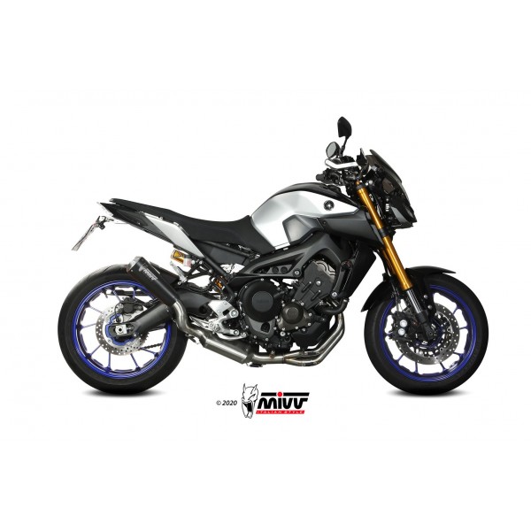MIVV X-M1 BLACK STAINLESS STEEL FULL EXHAUST SYSTEM FOR YAMAHA MT-09 2013-2020 PART # Y.060.LC4B