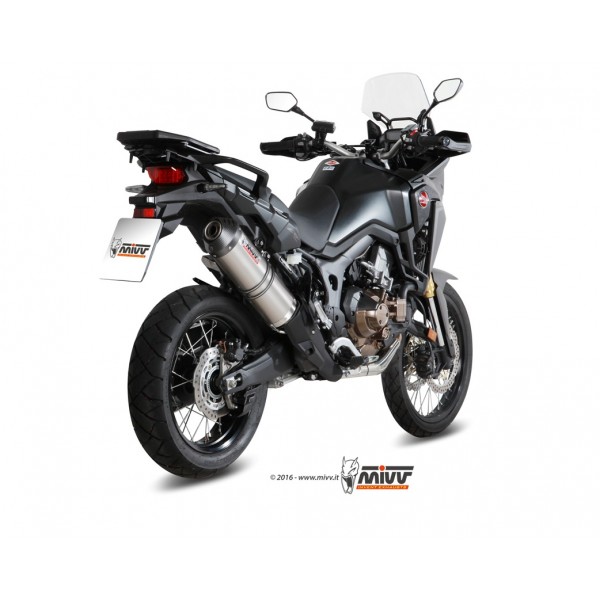 MIVV OVAL TITANIUM WITH CARBON CAP HONDA CRF1000L AFRICA TWIN 2016 PART # H.059.LNC