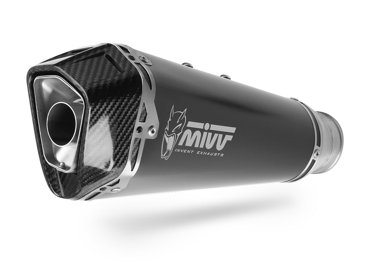 MIVV Delta Race Black Stainless Steel Exhaust For Kawasaki Z650 / Ninja
