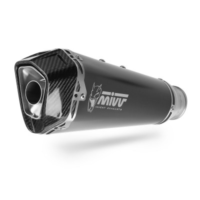 MIVV DELTA RACE BLACK BLACK STAINLESS STEEL EXHAUST KTM DUKE 790 PART # KT.020.LDRB