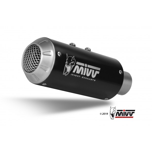 MIVV MK3 BLACK STAINLESS STEEL FULL EXHAUST SYSTEM FOR HONDA CBR650R 2019-2020 PART # H.072.SM3B