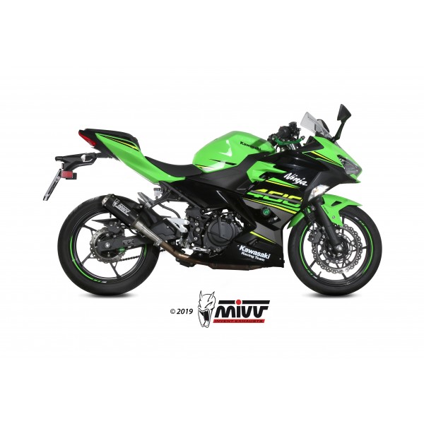 MIVV MK3 CARBON SLIP-ON EXHAUST FOR KAWASAKI NINJA 400 2018-2020 PART # K.047.SM3C