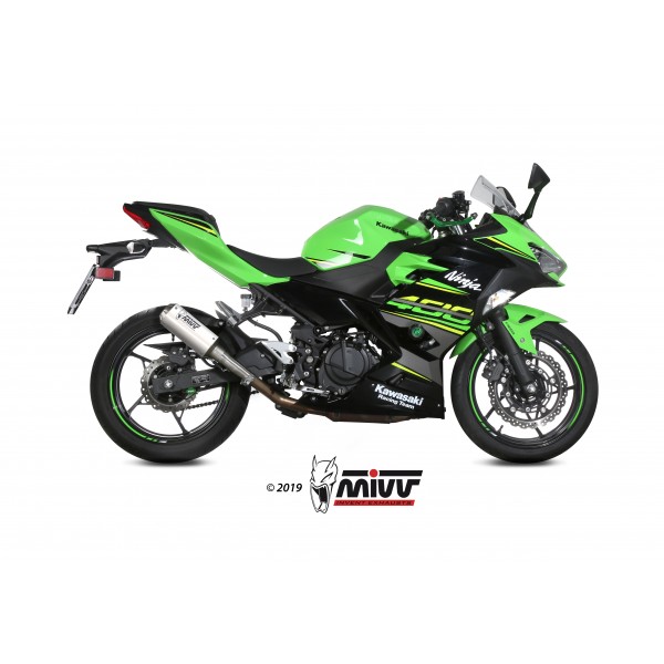 MIVV MK3 STAINLESS STEEL SLIP-ON EXHAUST FOR KAWASAKI NINJA 400 2018 PART # K.047.SM3X