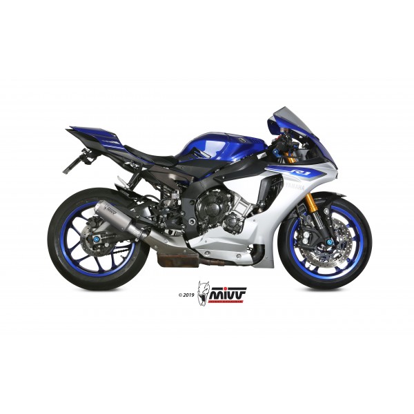 MIVV MK3 STAINLESS STEEL SLIP-ON FOR YAMAHA YZF-R1 2015-2019 PART # Y.050.LM3X