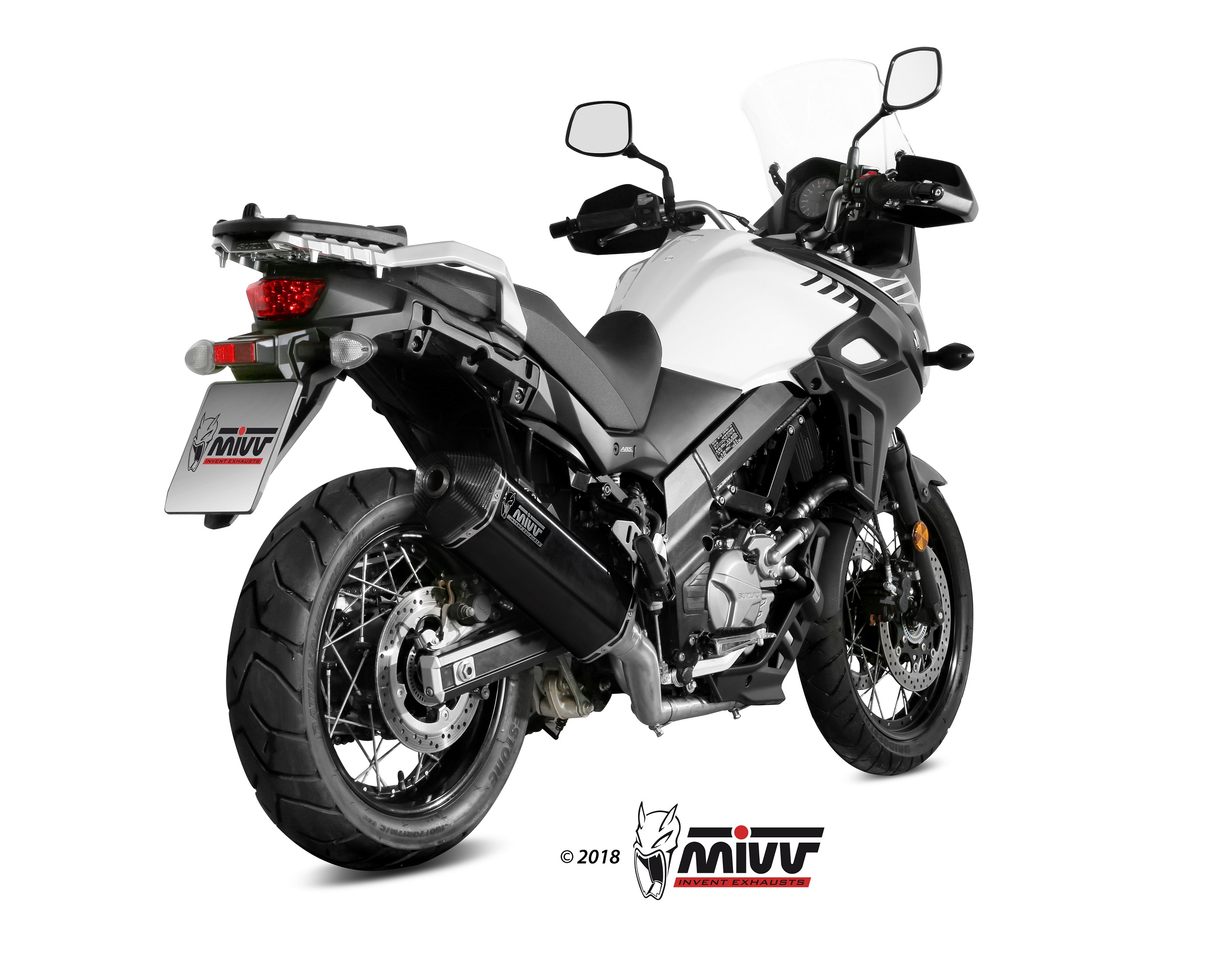 MIVV Speed Edge Black Stainless Steel SlipOn Exhaust For Suzuki V