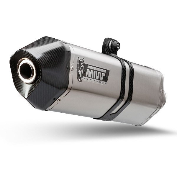 MIVV SPEED EDGE STAINLESS STEEL SLIP-ON EXHAUST FOR TRIUMPH TIGER 1200 2016-2020 PART # T.015.LRX