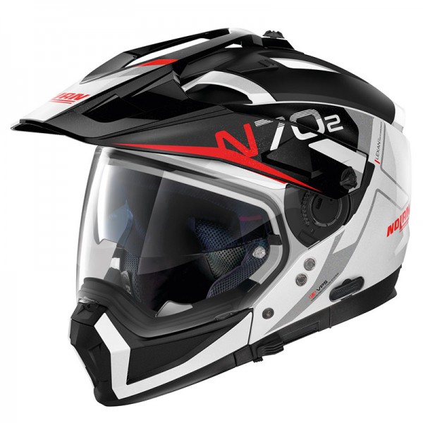 Nolan N70-2X Bungee N-Com 39 Metal White Helmet