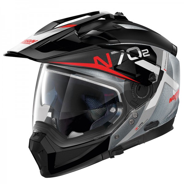 Nolan N70-2X Bungee N-Com 40 Scratched Chrome Helmet
