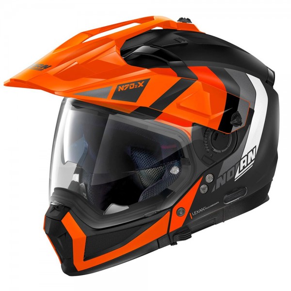 Nolan N70-2X Decurio N-com 31 Flat Black Orange Helmet