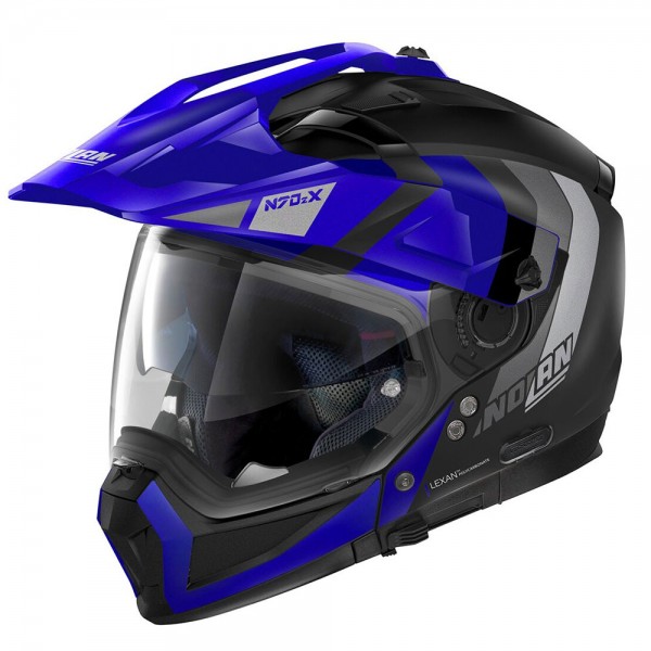 Nolan N70-2X Decurio N-com 32 Flat Lava Grey Blue Helmet