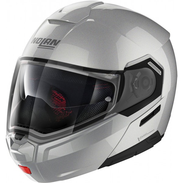 Nolan N90-3 Classic N-Com 1 Platinum Silver Helmet