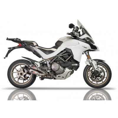 QD Exhaust Twin Gunshot Full System For Ducati Multistrada 1260 Part # ADUC0430013