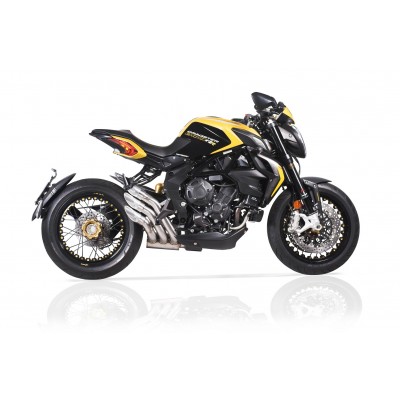QD Exhaust Power-Gun Silver Version Exhaust For MV Agusta Dragster 800 Part # AMVA0060001-1