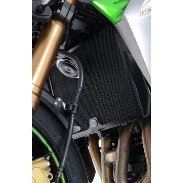 R&G Racing Black Radiator Guards For Kawasaki Ninja 1000 2011-2019 Part # RAD0090BK