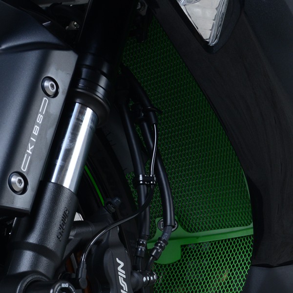 R&G Racing Titanium Radiator Guard For Kawasaki Ninja ZX-6R 2019 Part # RAD0243TI