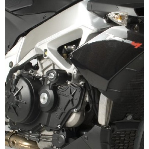 R&G Racing Black Crash Protectors Aero Style For Aprilia Tuono V4 1100 RR / Factory 2015-2018 Part # CP0291BL