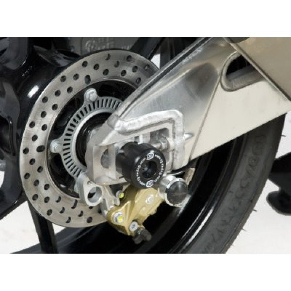 R&G Racing Black Swingarm Protectors For Aprilia RSV4 RR / RF 2015-2018 Part # SP0036BK