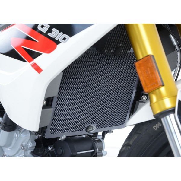 R&G Racing Black Radiator Guard For BMW G 310 R / GS 2017-2020 Part # RAD0218BK