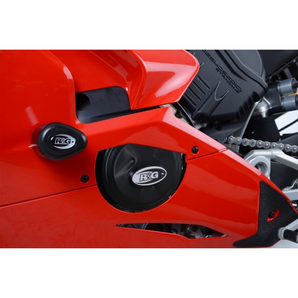 R&G Racing Black Engine Case Cover Pair For Ducati Panigale V4 / S Part # KEC0113BK