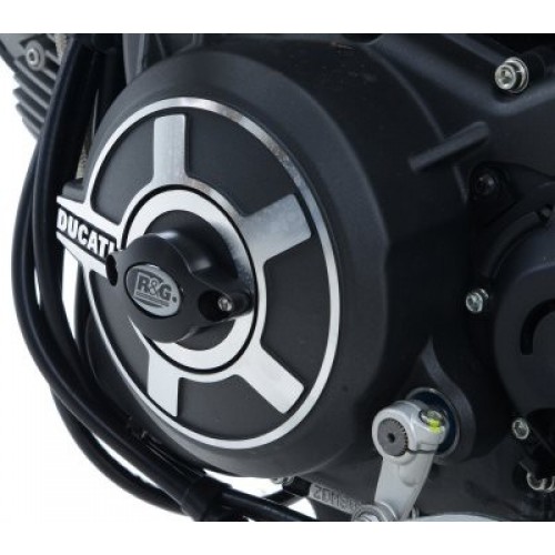 R&G Racing Black Engine Case Slider For Ducati Scrambler 1100 2018-2019 Part # ECS0092BK