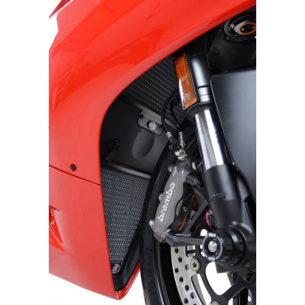 R&G Racing Red Radiator Guard For Ducati 959 Panigale 2016-2018 Part # RAD0117RE