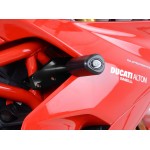 R&G Racing White Crash Protectors Aero Style For Ducati Supersport / S 2017-2018 Part # CP0428WH
