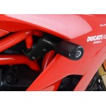 R&G Racing White Crash Protectors Aero Style For Ducati Supersport / S 2017-2018 Part # CP0428WH