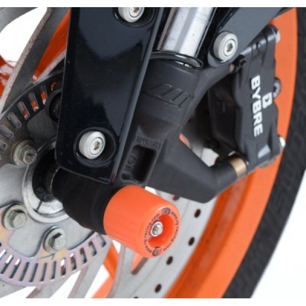 R&G Racing Black Fork Protectors For KTM Duke 200 2012-2018 Part # FP0106BK