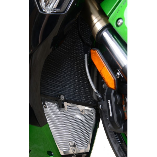 R&G Racing Titanium Radiator Guard For Kawasaki Ninja H2 SX / SE 2018-2019 Part # RAD0231TI