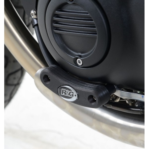 R&G Racing Black LHS Engine Case Slider For Triumph Thruxton 1200 R 2016-2018 Part # ECS0108BK
