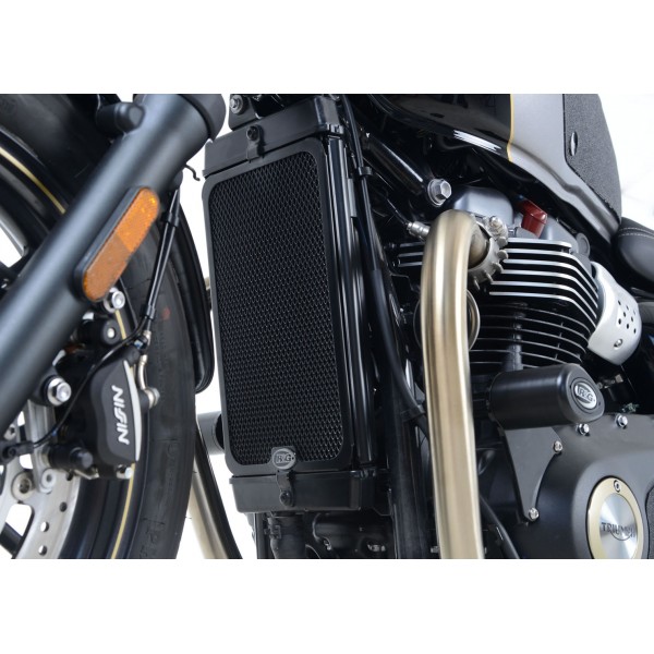 R&G Racing Titanium Radiator Guard For Triumph Bonneville T120 2016-2018 Part # RAD0204TI