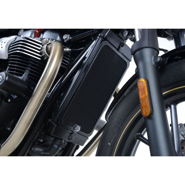 R&G Racing Titanium Radiator Guard For Triumph Thruxton 1200 R 2016-2018 Part # RAD0204TI