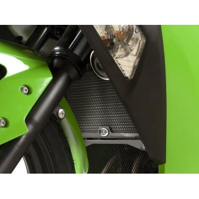 R&G Black Radiator Guard For Kawasaki NInja 300 2012-2018 Part # RAD0139BK