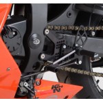 R&G Adjustable Rearset For Kawasaki ZX 6R 2012-2017 Part # RSET17BK