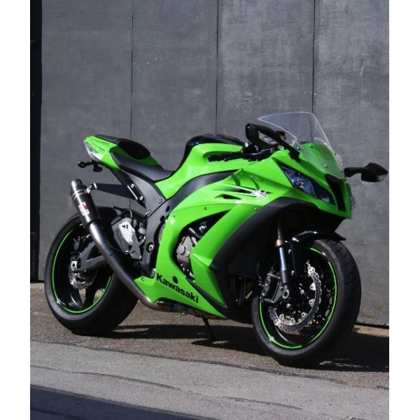 Racefit Growler Titanium Carbon Slip On Exhaust For Kawasaki Ninja ZX-10R 2011-2015