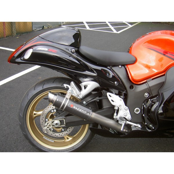 Racefit Growler Titanium Carbon Twin Growler Slip On Exhaust For Suzuki Hayabusa 2008-2019