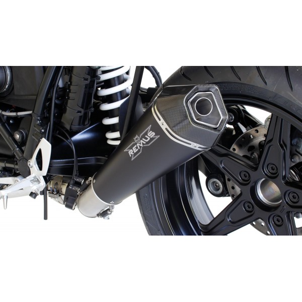 Remus Hypercone Slip On Stainless Steel Black Exhaust For BMW R nineT Racer Part # 056782 087516L