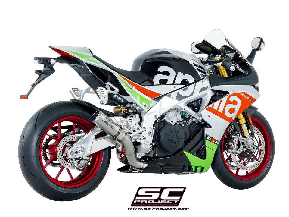 SC-Project CR-T Silencer Full Titanium Exhaust For Aprilia RSV4 / Tuono ...