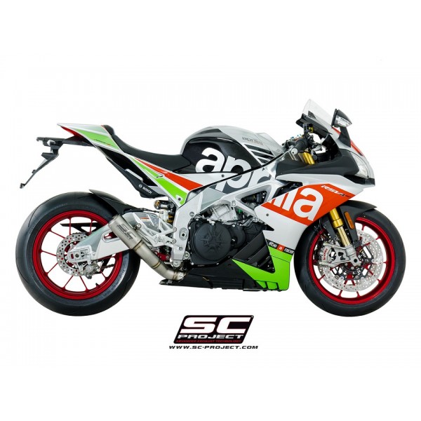 SC-PROJECT CR-T SILENCER LOW POSITION FULL TITANIUM EXHAUST FOR APRILIA RSV4 / TUONO V4 PART # A16-L36T