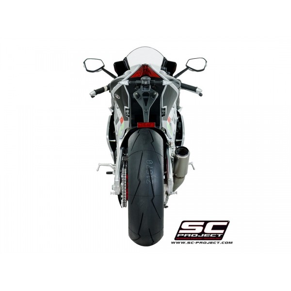 SC-PROJECT CR-T SILENCER LOW POSITION FULL TITANIUM EXHAUST FOR APRILIA RSV4 / TUONO V4 PART # A16-L36T