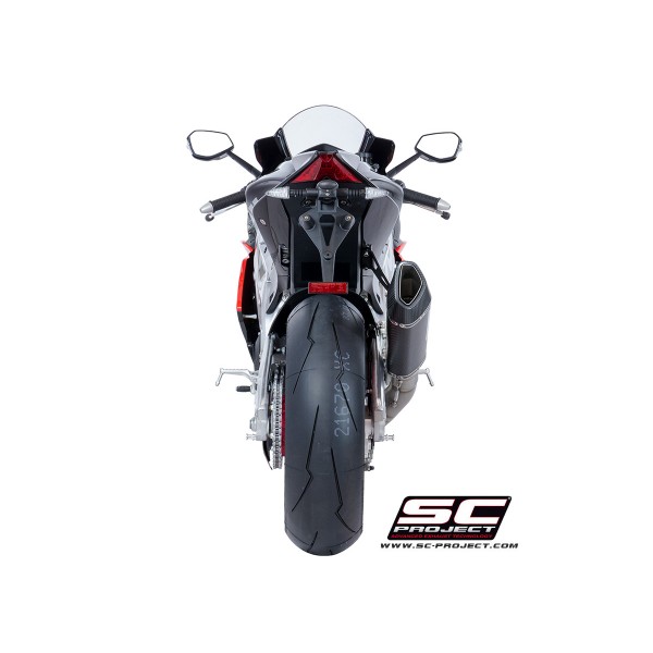 SC-PROJECT SC1-R MUFFLER CARBON FIBER WITH CARBON CAP FOR APRILIA RSV4 RF/ RR 2018-2020 PART # A18-T90C