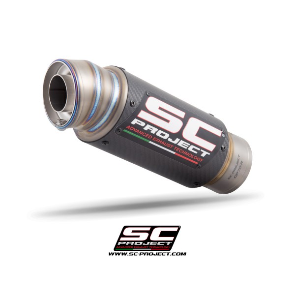 SC-Project GP70-R Muffler Carbon Fiber With Titanium End Cap Exhaust For BMW S 1000 RR 2019-2020 Part # B33A-71C