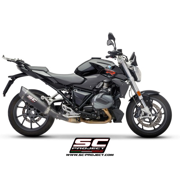 SC-PROJECT SC1-R MUFFLER CARBON FIBER WITH CARBON FIBER END CAP FOR BMW R 1250 R 2019-2020 PART # B35-93C