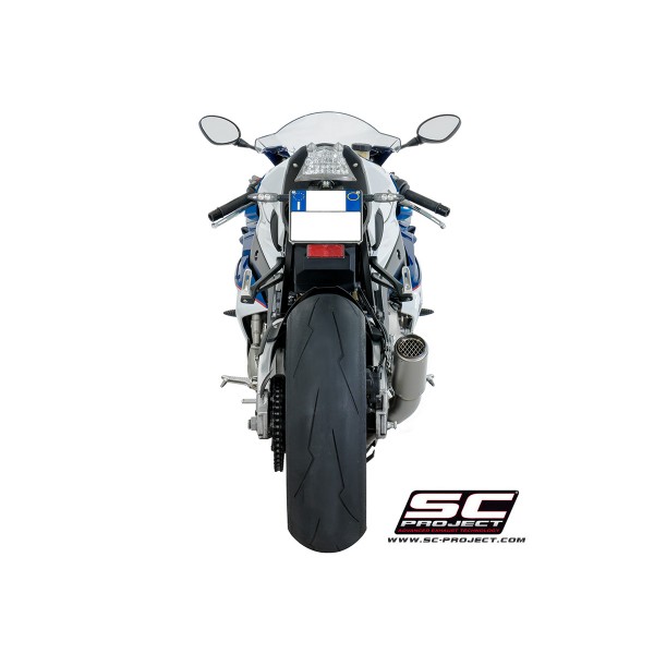 SC-PROJECT CR-T SILENCER TITANIUM WITH TITANIUM MESH ON THE EXIT PIPE EXHAUST FOR BMW S 1000 RR PART # B20-T36TR