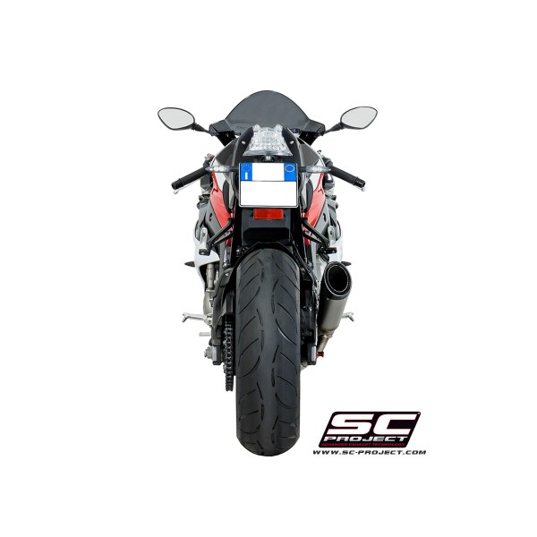 SC-PROJECT S1 MUFFLER TITANIUM WITH CARBON FIBER END CAP EXHAUST FOR BMW S 1000 RR 2017-2018 PART # B25-T41T