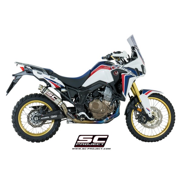 SC-PROJECT GP65 SILENCER TITANIUM WITH FULL SYSTEM 2-1 FOR HONDA CRF1000L AFRICA TWIN 2016-2019 PART # H16-TC65T