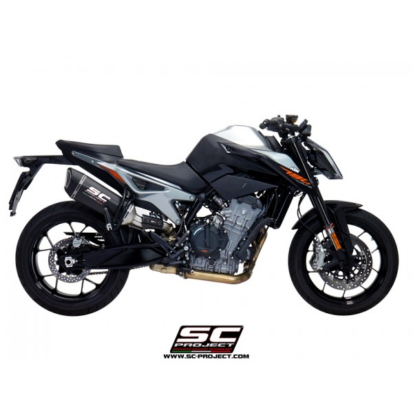SC-PROJECT SC1-R MUFFLER CARBON FIBER WITH CARBON FIBER END CAP FOR KTM 790 DUKE PART # KTM12A-91C