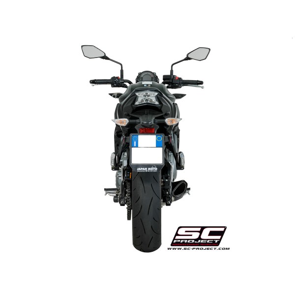 SC-PROJECT FULL EXHAUST SYSTEM 2-1 WITH SC1-R GT MUFFLER TITANIUM WITH CARBON END CAP FOR KAWASAKI Z650 PART # K26A-C103T